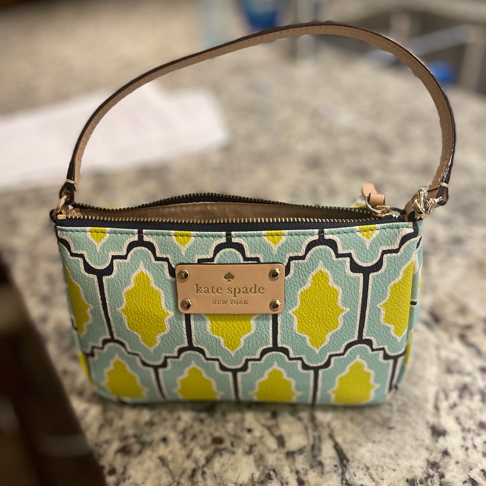 Kate Spade "Linet" Cabana Tile Wristlet Clutch - never used
